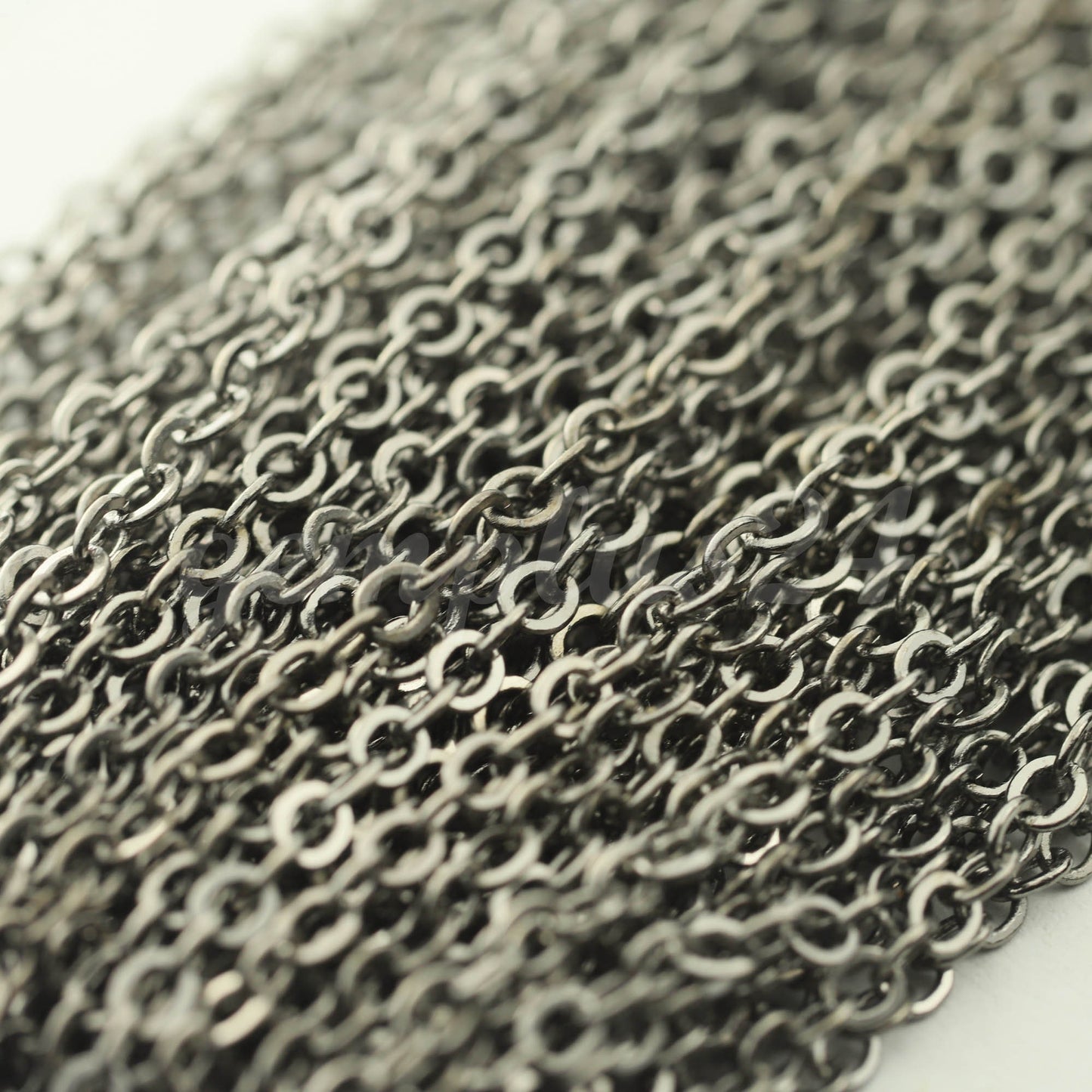 100 feet of Gunmetal Flat Cable Chain 3x3mm Solder Gunmetal Cable Chain -  - 33F