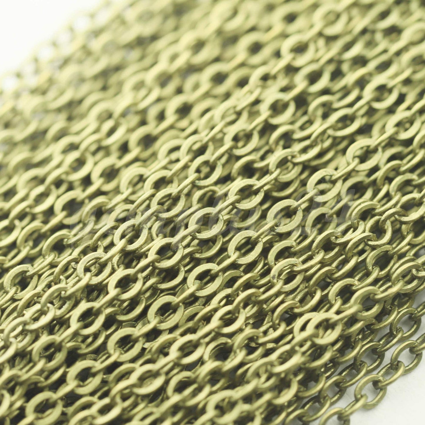 300 feet of Antique Brass Flat Cable Chain 3x3mm Solder Copper Cable Chain -  - 33F