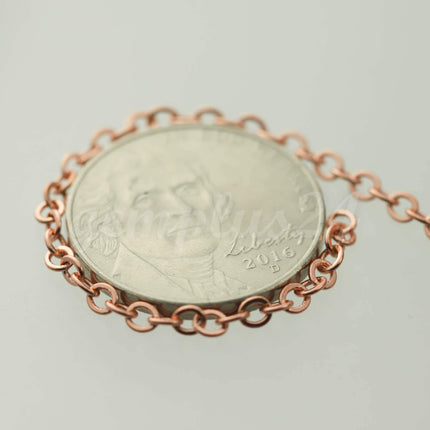 3 feet of Bright Copper Plated Flat Cable Chain 3x3mm Solder Cable Chain -  - 33F