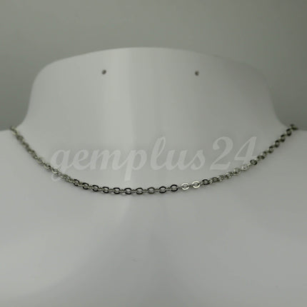 32 feet of Rhodium Plated Flat Cable Chain 3x3mm Solder Rhodium Cable Chain -  - 33F