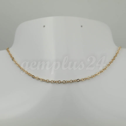 3 feet of Champagne Gold (Pinky Gold) Plated Flat Cable Chain 3x3mm Solder Cable Chain -  - 33F