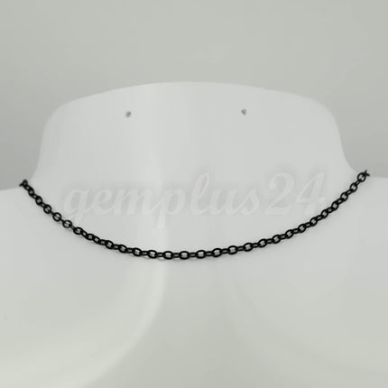 10 feet of Black Finished Flat Cable Chain 3x3mm Solder Black Cable Chain -  - 33F