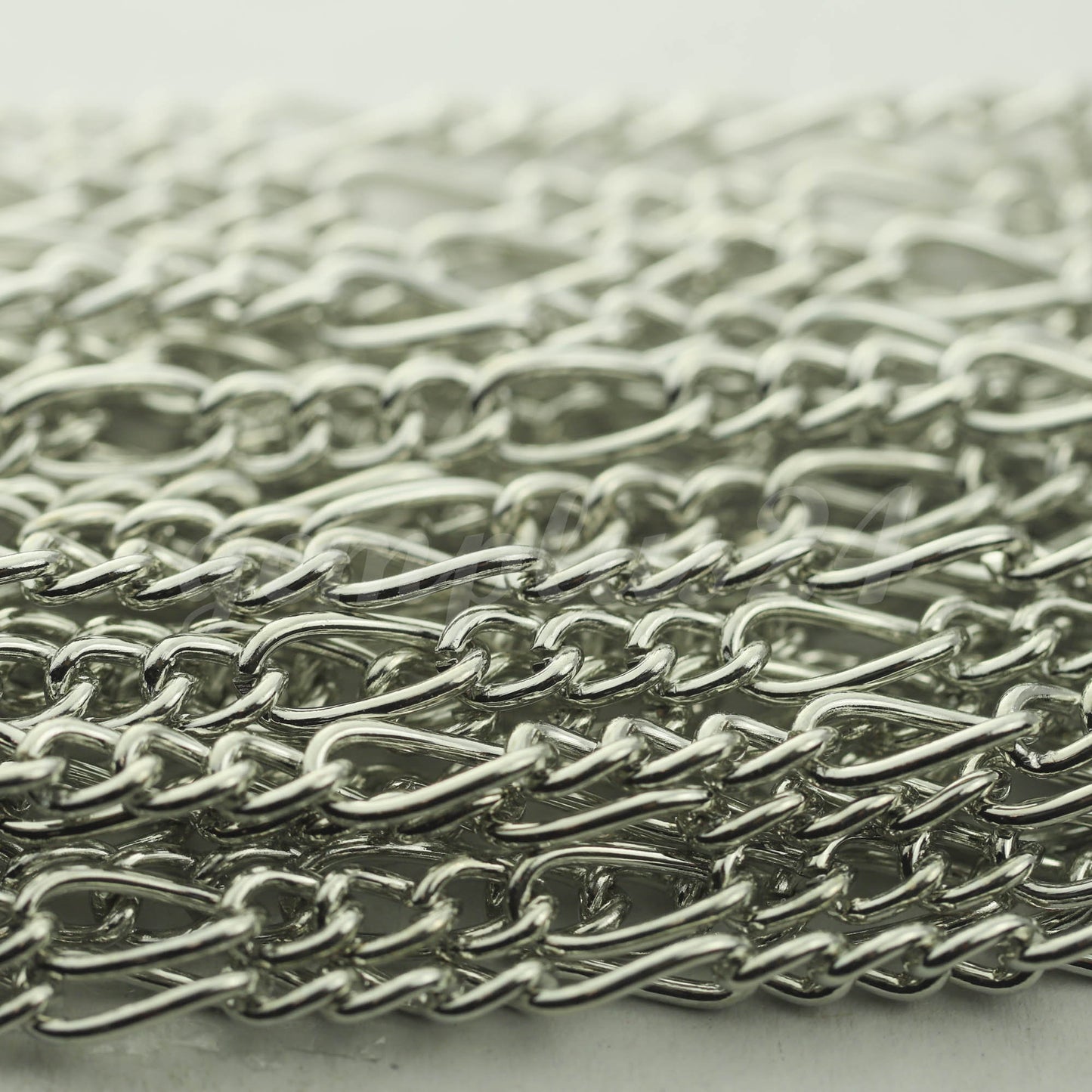 3 feet Rhodium Plated Chunky Sturdy Heavy Long and Short (3 and 1) Chain FIGARO chain 9x4mm - Necklace Bracelet  - 94FIGA