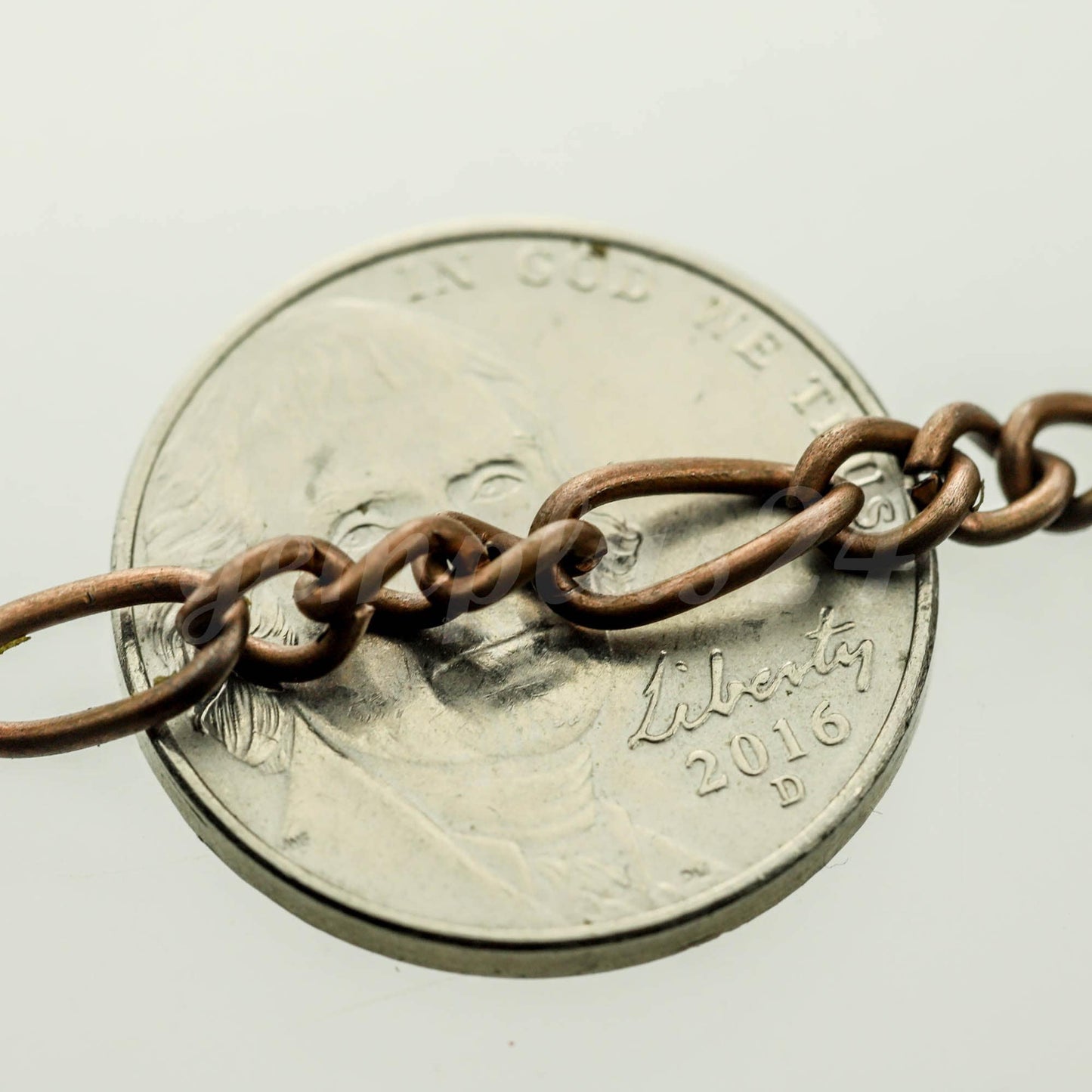 100 feet Antique Copper Plated Chunky Sturdy Heavy Long and Short (3 and 1) Chain FIGARO chain 9x4mm - Necklace Bracelet  - 94FIGA