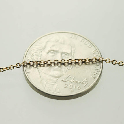 32 ft of Champagne Gold (Pinky Gold) Tiny Dainty Delicate Flat Soldered Necklace Chain - 2mm 2x1.4mm - Free Adequate Jumpring 50pcs - C214F