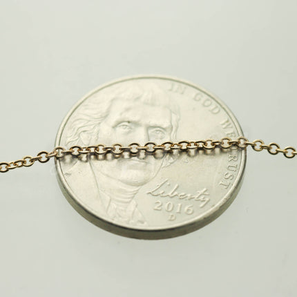 100 ft of Champagne Gold (Pinky Gold) Tiny Dainty Delicate Flat Soldered Necklace Chain - 2mm 2x1.4mm - Free Adequate Jumpring 50pcs - C214F
