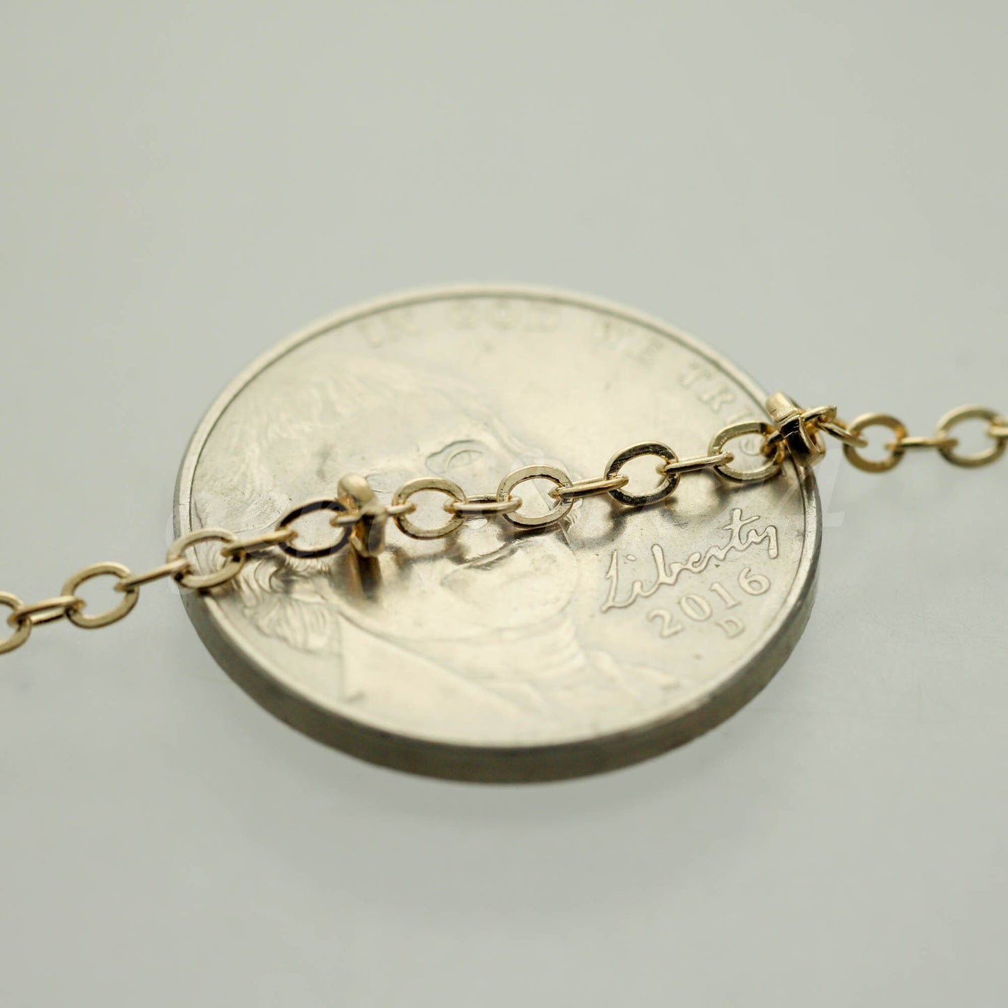 10 ft Pinky Gold (Champagne Gold) Plated Satellite Chain Flat BALL Chain - 3x1.7mm SOLDERED link - Dainty Delicate Chain - Bulk - 317FSAT