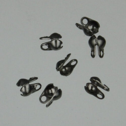 32ft spool of Gunmetal plated ball chain - 1.5mm with 10 pcs of Connectors (crimp) - 15BALL