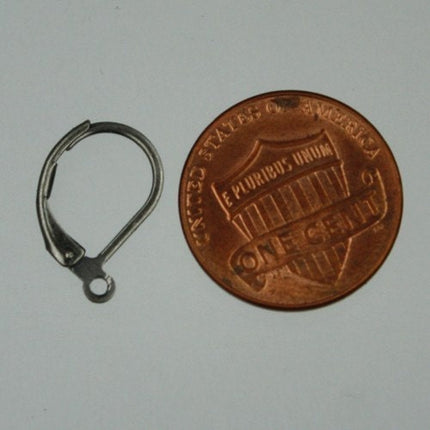 50 Gunmetal Leverback Earrings earwire 10X15mm