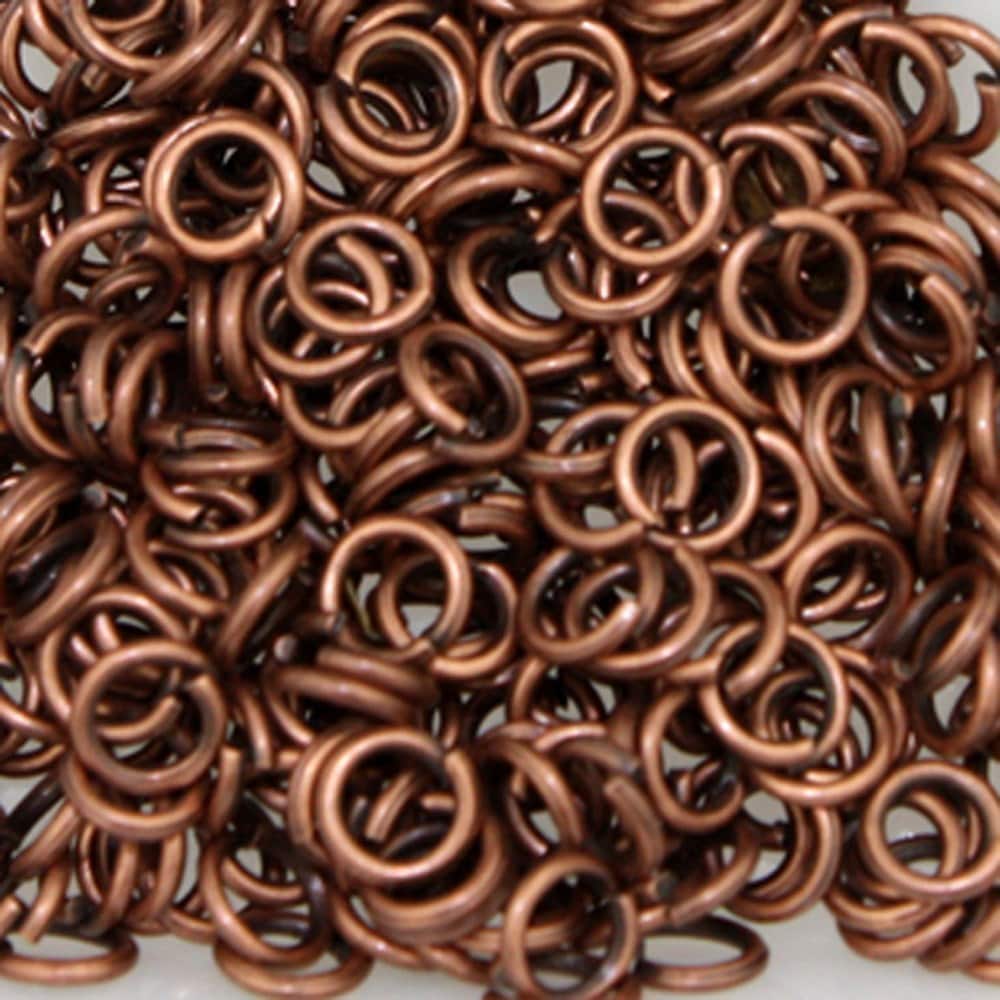 4mm Jump Rings, 500 Copper Jump Rings Open 4x0.7mm 21 Gauge 21G Bulk Jumprings Jump Rings Link Connector Open Jump Rings O - O7x4