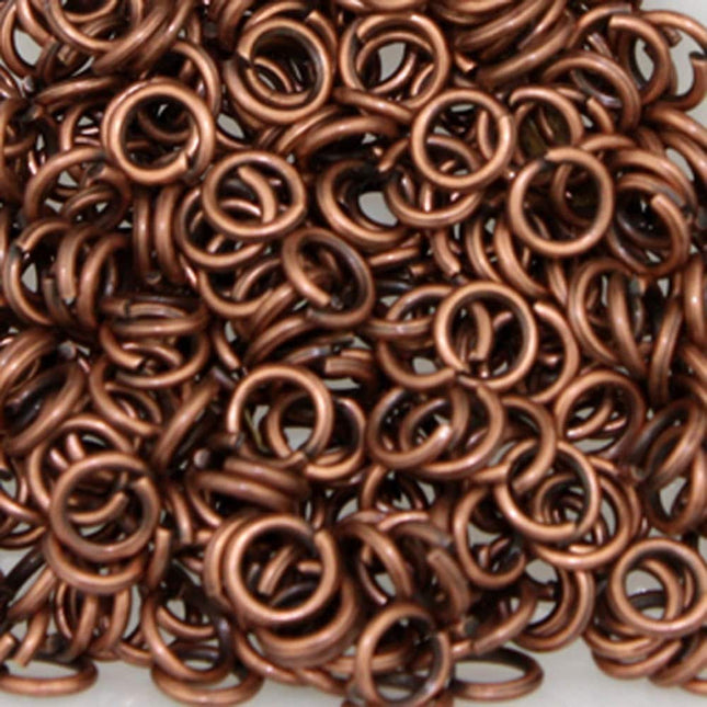 4mm Jump Rings, 500 Copper Jump Rings Open 4x0.7mm 21 Gauge 21G Bulk Jumprings Jump Rings Link Connector Open Jump Rings O - O7x4