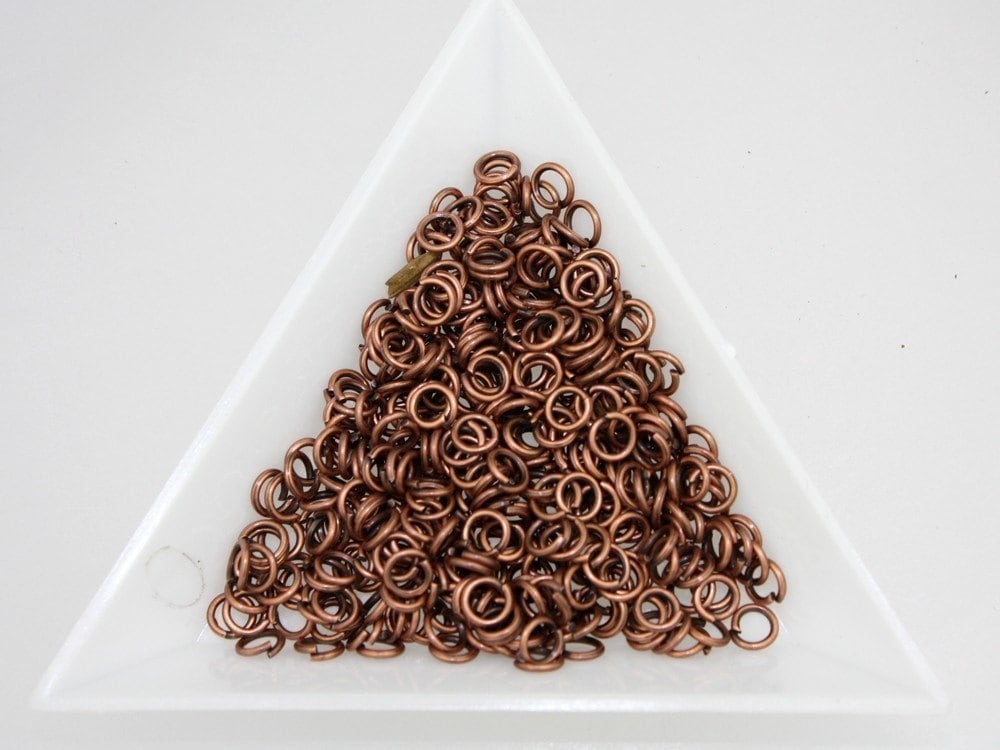 4mm Jump Rings, 500 Copper Jump Rings Open 4x0.7mm 21 Gauge 21G Bulk Jumprings Jump Rings Link Connector Open Jump Rings O - O7x4