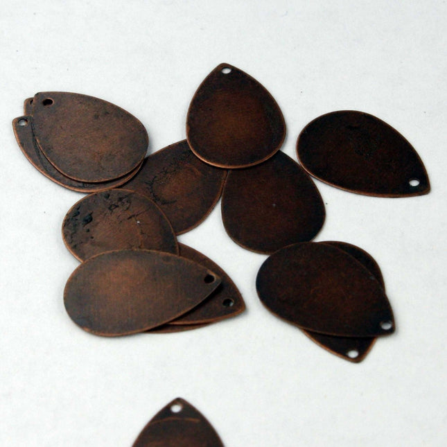 30 pcs of Antiqued Copper finished filigree Tear Drop drops dangle pendant charm 19x13mm