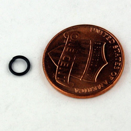 5mm Jump Rings, 20 pcs Black Jump Rings Open 5x0.7mm 21 Gauge 21G Bulk Jumprings Jump Rings Link Connector Open Jump Rings O Ring 7x5mm