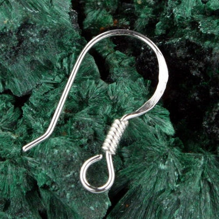 40 pcs - 20 pair  of 925 sterling silver earwire earring hook - 13x11mm