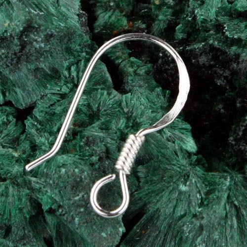 40 pcs - 20 pair  of 925 sterling silver earwire earring hook - 13x11mm
