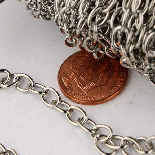 300 ft. of Antique Silver  Big Cable Chain - 6.8x4.2mm-1.0mm Unsoldered Link - 6842CA