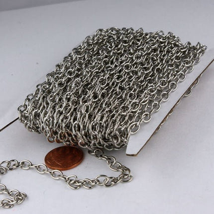 300 ft. of Antique Silver  Big Cable Chain - 6.8x4.2mm-1.0mm Unsoldered Link - 6842CA