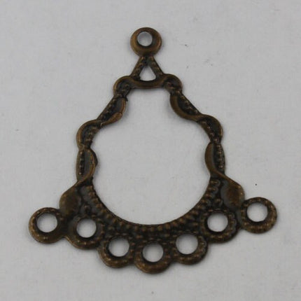 10 pcs of Antique Brass finished filigree drop dangle earring - 29x26mm