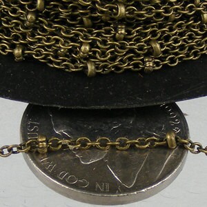 SPECIAL Sale 32 feet of  Bulk Chain, Tiny Antique Brass Cable BALL Chain - 2.0x1.4mm SOLDERED Satellite  - 2014SAT