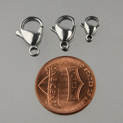 STAINLESS Steel 20mm BIG Large Chunky Lobster Clasp Parrot Clasp Claw Clasp - 20x13mm Solid Stainless Steel Lobster Clasp - STLOB20
