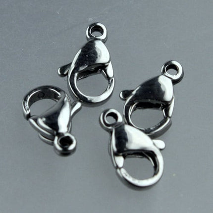 50 STAINLESS Steel Lobster Clasp Parrot Clasp Claw Clasp - 10x6mm Solid Stainless Steel Lobster Clasp - STLOB10
