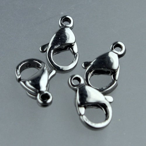 50 STAINLESS Steel Lobster Clasp Parrot Clasp Claw Clasp - 10x6mm Solid Stainless Steel Lobster Clasp - STLOB10