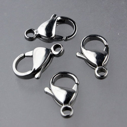 10 STAINLESS Steel Lobster Clasp Parrot Clasp Claw Clasp - 15x9mm Solid Stainless Steel Lobster Clasp - STLOB15