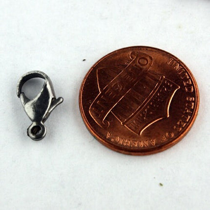 50 pcs of Gunmetal lobster claw clasp 12mm - LOB12A