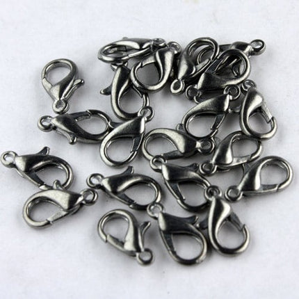 100 pcs of Antique Silver Matte lobster claw clasp 12mm - LOB12A