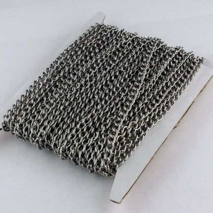 3 Ft Stainless Steel Curb Chain Surgical Sturdy BIG Curb chain - 3.6mm width 19G Wire - Bulk Chain Necklace Wholesale - 36CURB