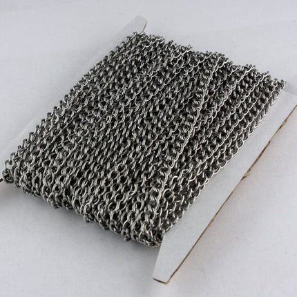 10 Ft Stainless Steel Curb Chain Surgical Sturdy BIG Curb chain - 3.6mm width 19G Wire - Bulk Chain Necklace Wholesale - 36CURB