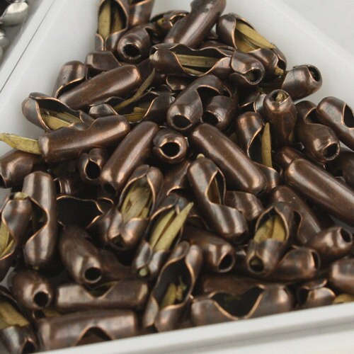 100pcs of Antique Copper finished ball chain connector for 2.4mm - Insert Type