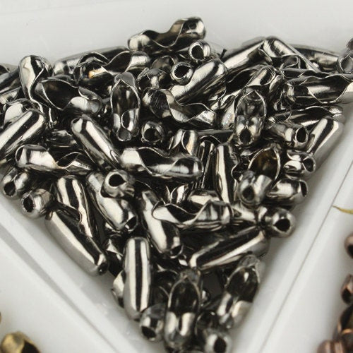 100pcs of Gunmetal finished ball chain connector for 2.4mm - Insert type