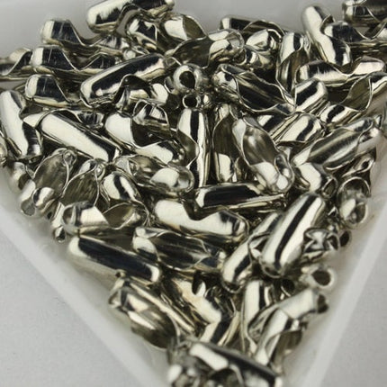 Stainless Steel chain bulk, 50pcs of STAINLESS Antique Silver Ball Chain Connectors Clasps - for 2.0mm ball chain - Insert Type