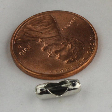 100pcs of Antique Silver Ball Chain Connectors Clasps - for 2.4mm ball chain - Insert Type