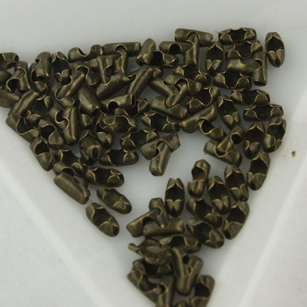 100 pcs of Antique Brass finished ball chain connector for 1.5mm ball chain - Insert Type - BALLCON15