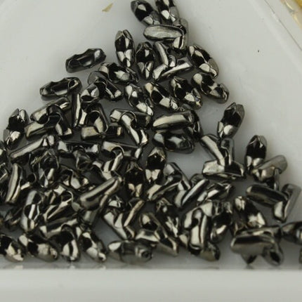100pcs of Gunmetal finished ball chain connector for 1.5mm and 1.2mm chain - Insert Type - BALLCON15