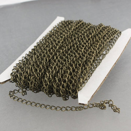 Special Sale 10 ft Antique Brass Bronze SOLDER Curb Chain EXTENDER Chain - 3.8x4.5mm Soldered Link - 3845CU