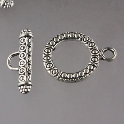 20 sets of Antique Silver Patten Sturdy Toggle Clasps