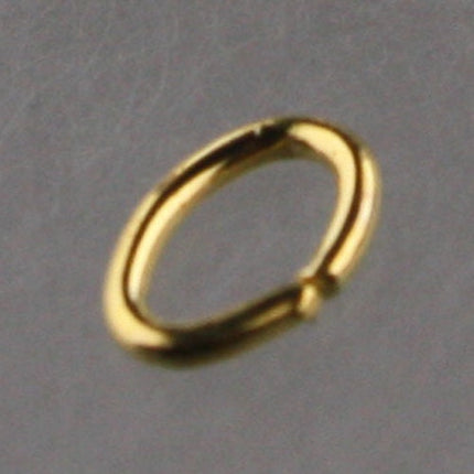 4x3mm OVAL Jump Rings, 200 Gold plated Oval Jump Rings Jumprings Open 4x3mm 24 Gauge 24G 0.5mm Link Connector 5x4x3mm