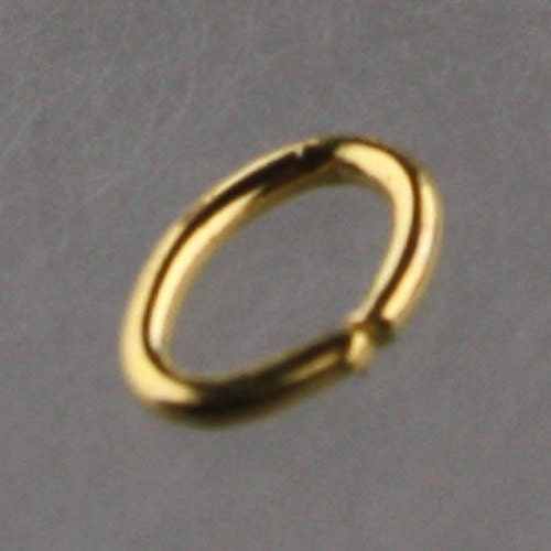 4x3mm OVAL Jump Rings, 200 Gold plated Oval Jump Rings Jumprings Open 4x3mm 24 Gauge 24G 0.5mm Link Connector 5x4x3mm