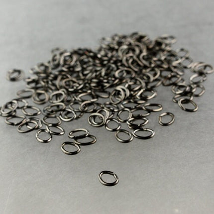 6x4mm OVAL Jump Rings, 200 Gunmetal Oval Jump Rings Jumprings Open 6x4mm 21 Gauge 21G Link Connector Open Jump Rings - 7x6x4mm