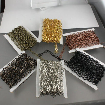 32 feet of Antique Copper Flat Chain Cable Chain BIG Fashion Chain - 7.8x6.0mm - Unsoldered - Bulk Chain Necklace Wholesale - 7860FL