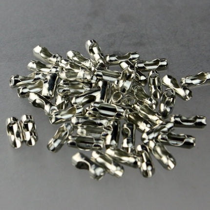 NEW New 50pcs of Rhodium finished BIG ball chain connector for 3.2mm - Insert Type - 32BALL