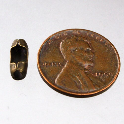 NEW New 50pcs of Antique Brass finished BIG ball chain connector for 3.2mm - Insert Type - 32BALL