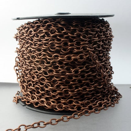 Chunky Fashion Chain 10 ft of Antiqued Copper Big Heavy Cable chain - 7.8x6.3mm 1.2mm unsoldered links - 7863CA