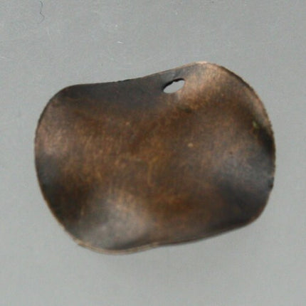 50 pcs of Antique Copper Finished Twisted Coin drop dangle pendant - 14mm