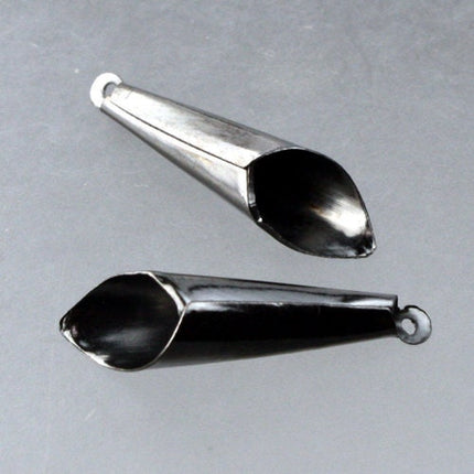 SALE Sale 100 pcs of Gunmetal  finished Plain cone dangle - 25x6.5mm