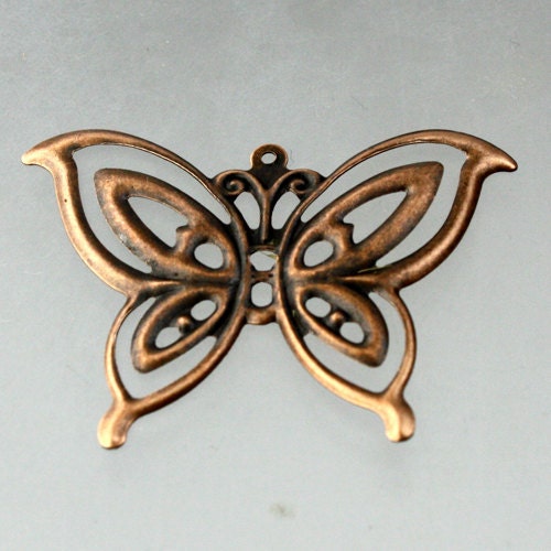 20 pcs of Antique Copper finished filigree Butterfly  41X30mm